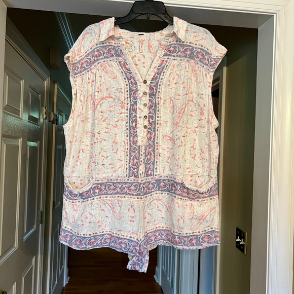 EUC Free People Telly Oversized Floral Print Romper Size SMALL - Picture 5 of 7